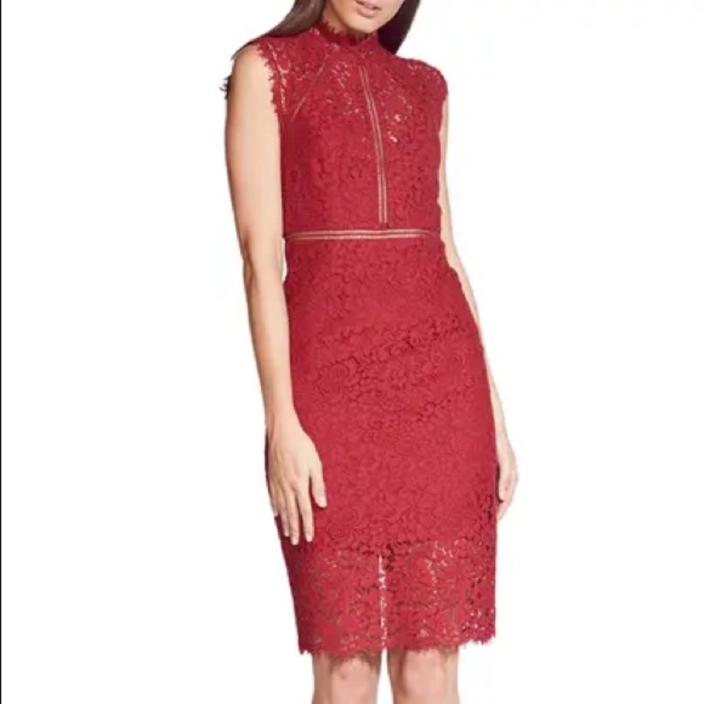 NWT Bardot red lace sheath dress